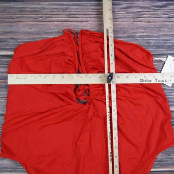 Good American NEW 4XL Size 7 Red Leilani One Piece Swimsuit Beach Summer Keyhole - Picture 5 of 11